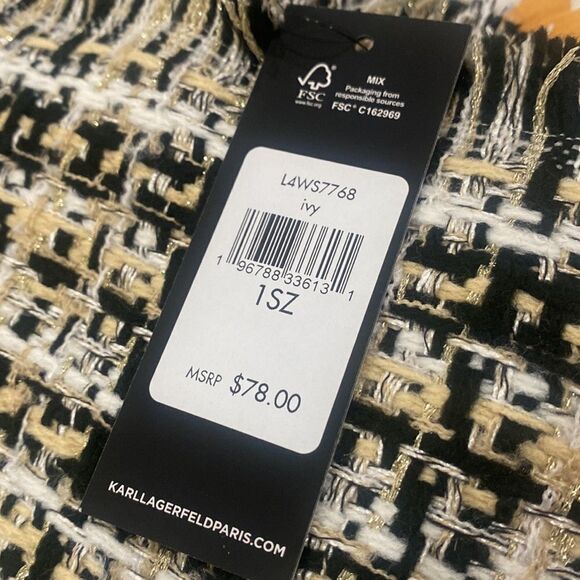 KARL LAGERFELD PARIS
Tweed Fringe Scarf - Picture 5 of 5